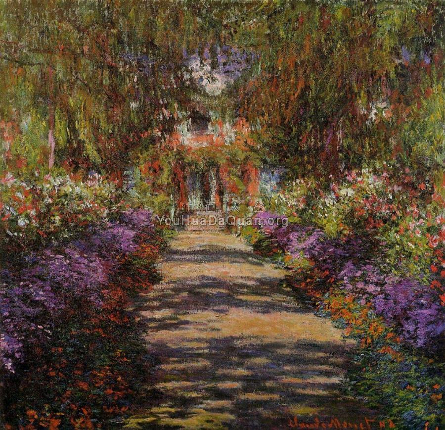 Pathway in Monet's Garden at Giverny - 克劳德·莫奈